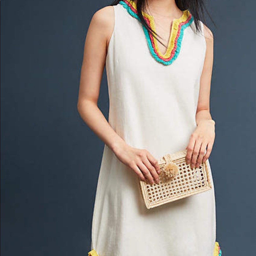 Anthropologie Corey Lynn Calter white linen dress